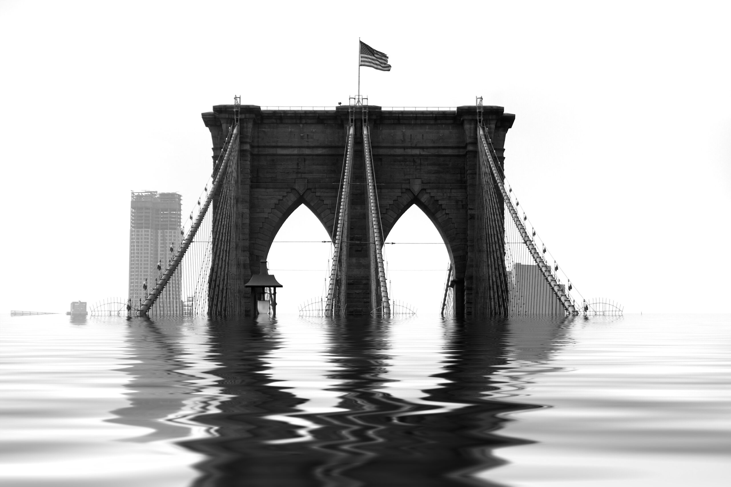 Planning for the Worst: How to Prepare for Natural Disasters 1 conceptual illustration of the brooklyn bridge flooded with water due to natural disaster or global warming rtXWmMvRHj scaled