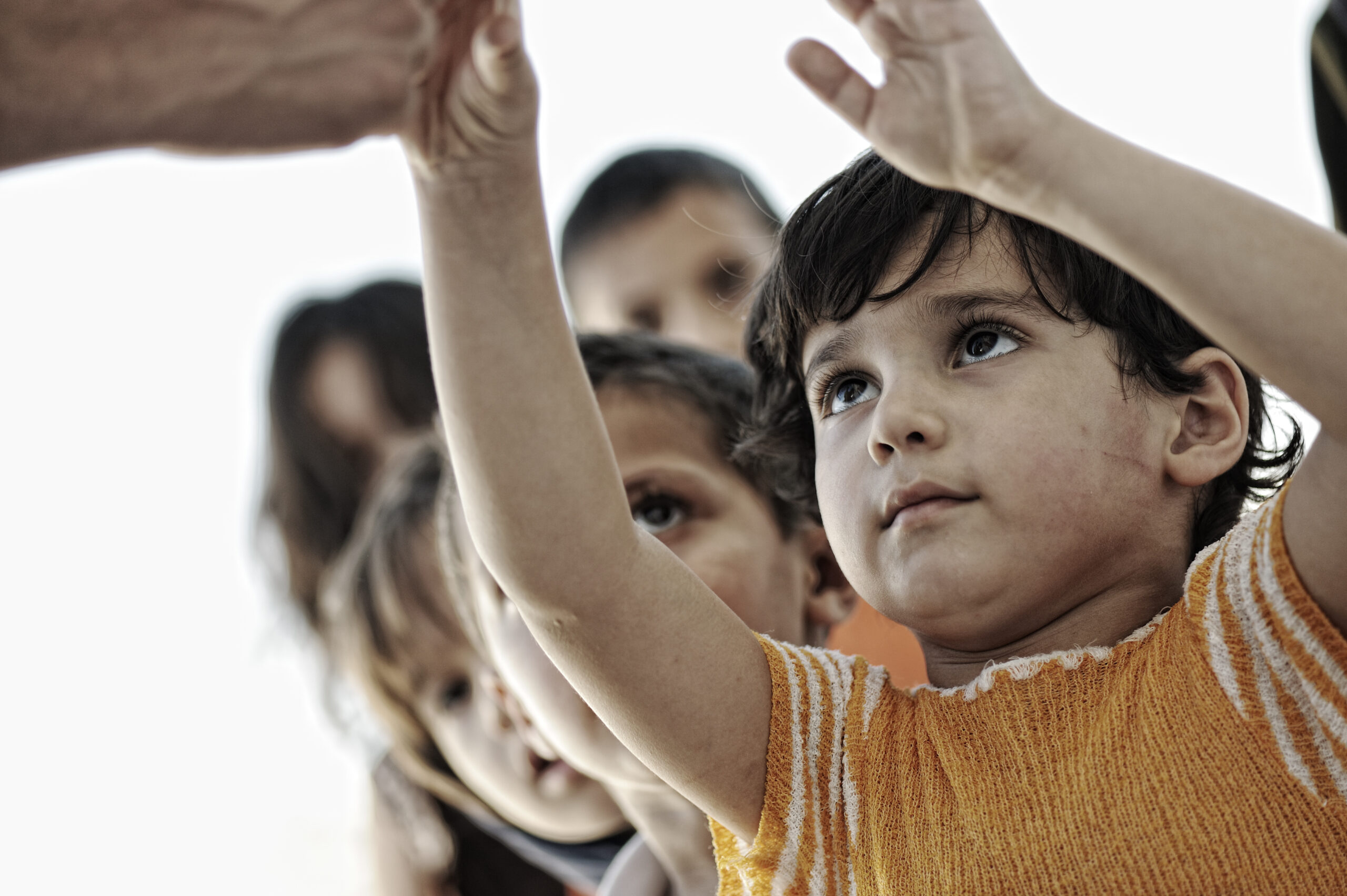 hungry children in refugee camp distribution of humanitarian food BK6g TBs scaled