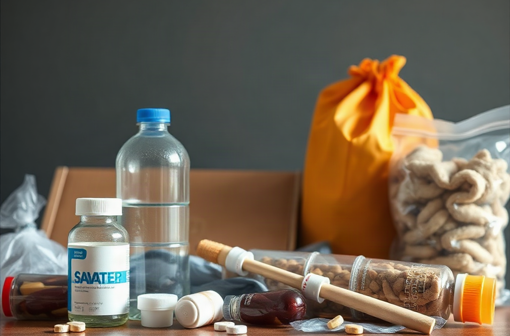 Emergency Preparedness Kits Matched to Family Size With Water, Food, and Sanitation Quantities